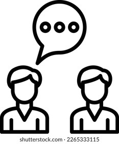 Conversation Line Vector Icon Design