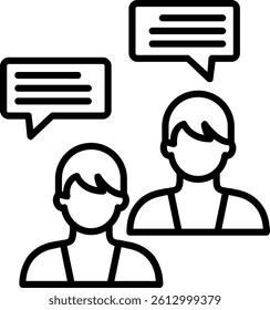 Conversation Line Vector Icon Design