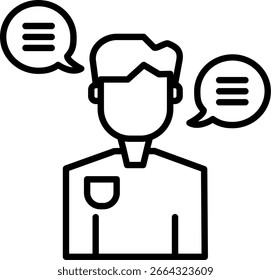 Conversation Line vector Icon Design