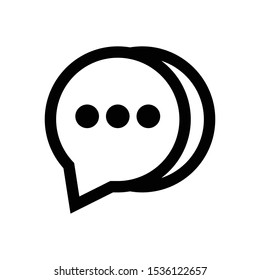 conversation line vector single icon