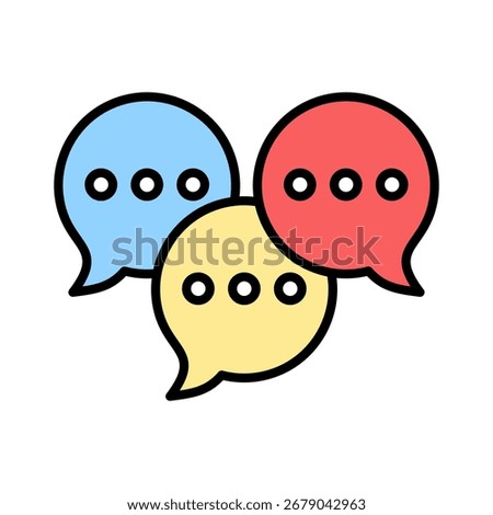Conversation lineal color icon vector collection