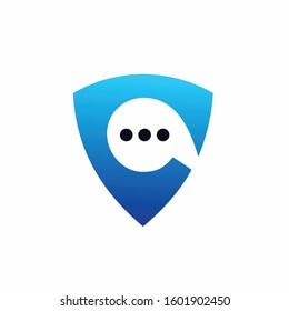 Conversation logo that formed shield