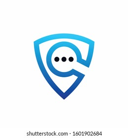 Conversation logo that formed shield
