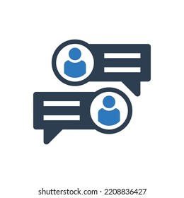 Icono de mensaje de conversación - Icono de charla de discusión