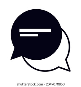 conversation or message icon on transparent background