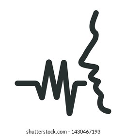 conversation - minimal line web icon. simple vector illustration. concept for infographic, website or app.