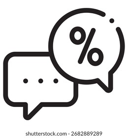 Conversation Modern Vetor Icon - Modelo de Símbolo de Ilustração Mínima para Web Mobile App UI Design