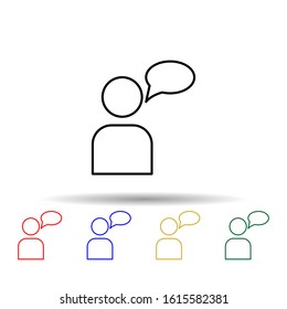 conversation multi color style icon. Simple thin line, outline vector of web icons for ui and ux, website or mobile application