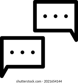  Conversation Outline Vector Icon Design
