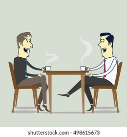 conversation people coffee vector