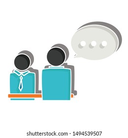 Conversation people 
concept on white background. Flat vector illustration.