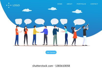 conversation people vector illustration concept, can use for, landing page, template, ui, web, mobile app, poster, banner, flyer
