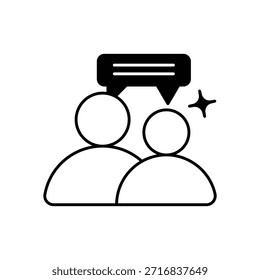 Conversation Practice Icon vector stock illustration