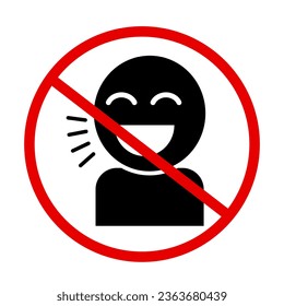 Prohibida la conversación. No hables. Vector.