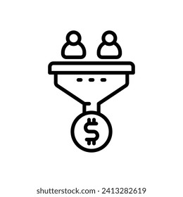 conversation rate icon. vector line icon for your website, mobile, presentation, and logo design.
