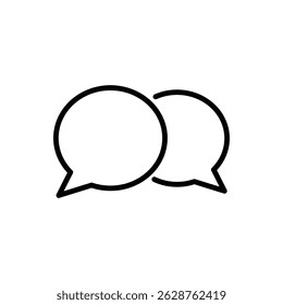 conversation speech bubble outline icon illustration
