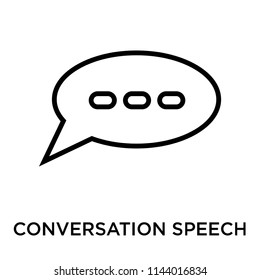 Conversation speech bubbles icon vector isolated on white background for your web and mobile app design, Conversation speech bubbles logo concept