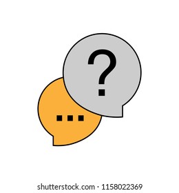 Conversation speech bubbles icon, vector illustration design. Communication collection.