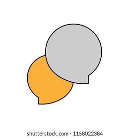 Conversation speech bubbles icon, vector illustration design. Communication collection.