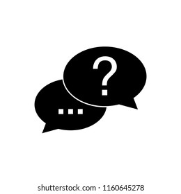 Conversation speech bubbles isolated silhouette icon, vector illustration design. Communication collection.