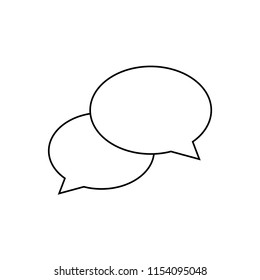 Conversation speech bubbles line icon, vector illustration design. Communication collection.