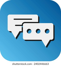 Conversation Vector Glyph Gradient Background Icon For Personal And Commercial Use.
