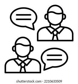 Conversation vector icon. Can be used for printing, mobile and web applications.