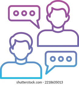 Conversation vector icon. Can be used for printing, mobile and web applications.