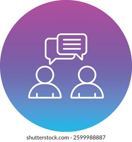 Conversation vector icon. Can be used for printing, mobile and web applications.