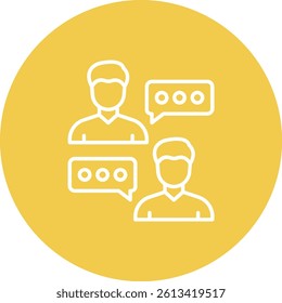 Conversation vector icon. Can be used for printing, mobile and web applications.
