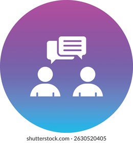 Conversation vector icon. Can be used for printing, mobile and web applications.