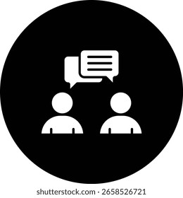 Icono de Vector de conversación. Se puede utilizar para aplicaciones de impresión, móviles y de Web.