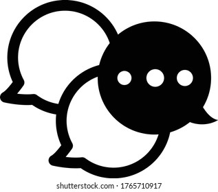 Konversation, Vektorsymbol. Diskussionssymbol, Vektorgrafik.