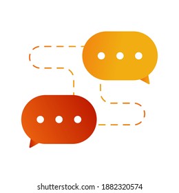 Conversation vector icon. Flat design icon ready to use for website, mobile app, presentation and any other project