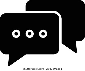 Conversation Vector Icon Glyph Style