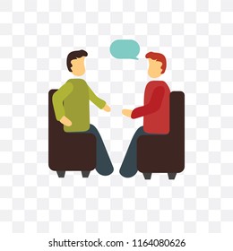 Conversation vector icon isolated on transparent background, Conversation logo concept