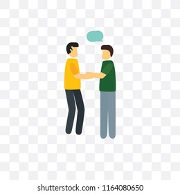 Conversation vector icon isolated on transparent background, Conversation logo concept