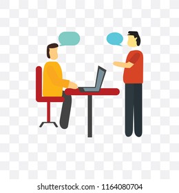 Conversation vector icon isolated on transparent background, Conversation logo concept