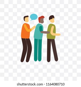Conversation vector icon isolated on transparent background, Conversation logo concept