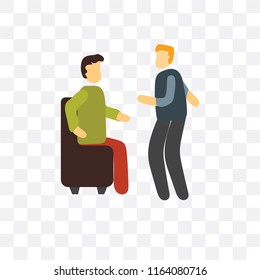 Conversation vector icon isolated on transparent background, Conversation logo concept