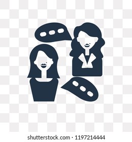 Conversation vector icon isolated on transparent background, Conversation transparency concept can be used web and mobile