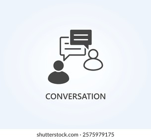 Conversation Vector, Icon Or Logo Sign Symbol Illustration