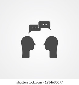 Conversation vector icon sign symbol