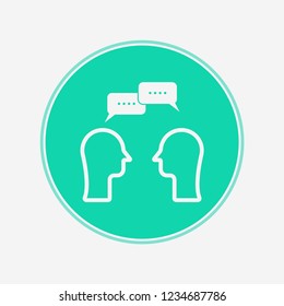 Conversation vector icon sign symbol