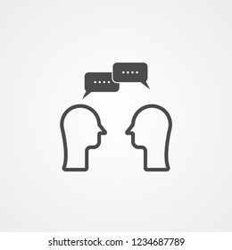 Conversation vector icon sign symbol