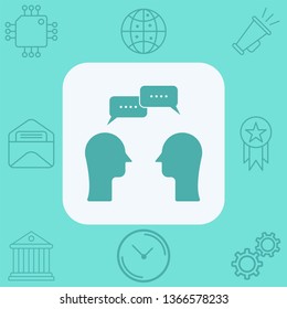 Conversation vector icon sign symbol