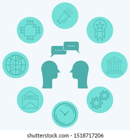 Conversation vector icon sign symbol