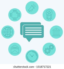 Conversation vector icon sign symbol