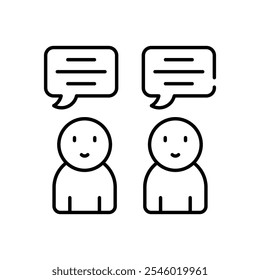 Conversation vector icon stock illustration