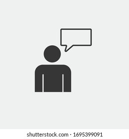 conversation vector icon talking icon